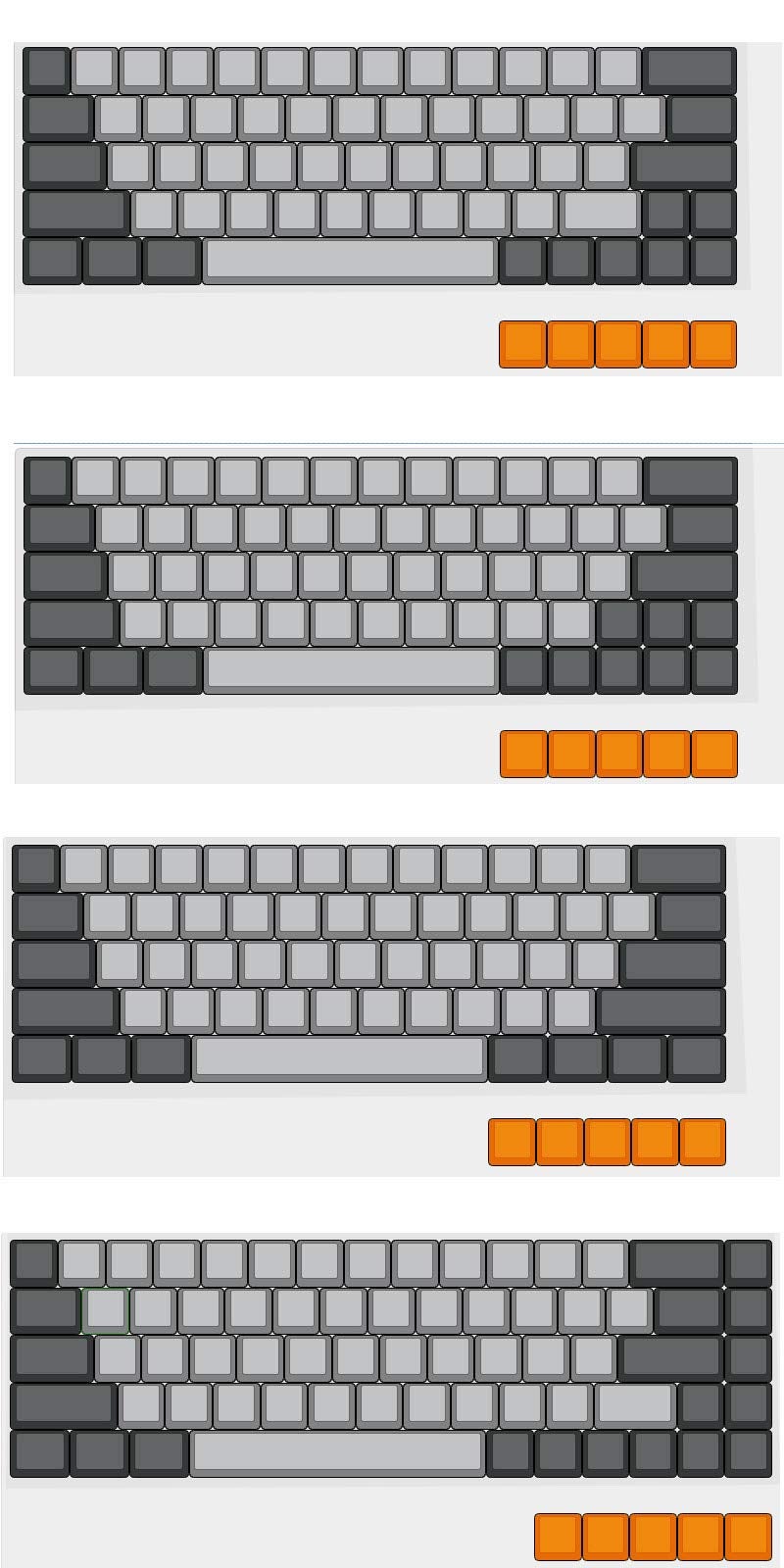 YMDK DSA Profile Blank 61 64 68 ANSI Keyset Thick PBT Keycap Set for Cherry MX Mechanical Keyboard GH60 XD64 GK64 Tada68 (Only Keycap) - Image 2